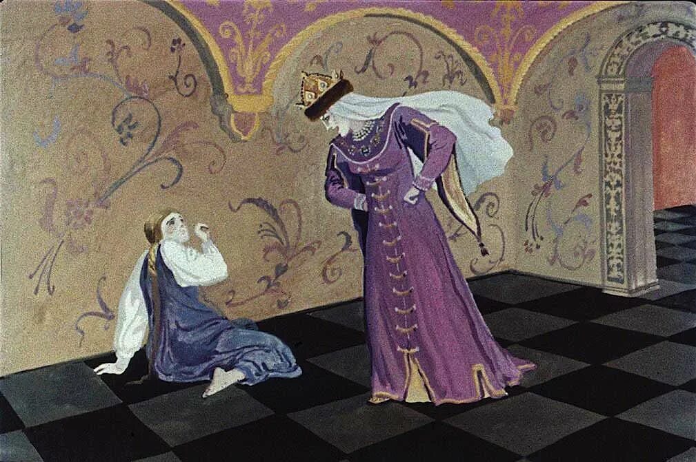 Картинка сказка мертва. Сказка о мёртвой царевне и семи богатырях Чернавка и царица. Сказка о мертвой царевне и 7 богатырях Чернавка. Сказка о мёртвой царевне и семи богатырях Чернавка. Сказка о мертвой царевне Чернавка.
