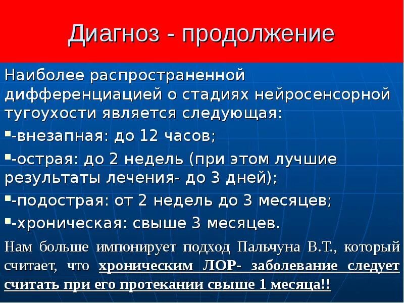 Подострая тугоухость