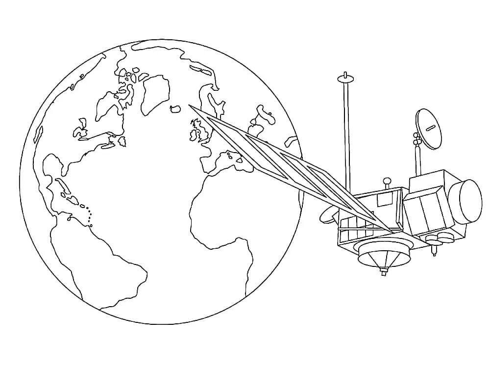 Рисунок спутника в космосе. Космос раскраска для детей. Планеты раскраска. Раскраска. В космосе. Планета земля раскраска.