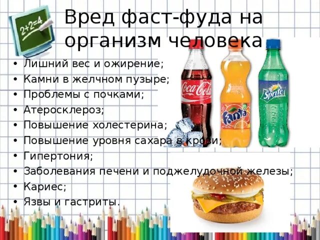 Вред быстрого питания. Вывод о вреде фаст фуда. Состав блюд фаст фуда. Презентация на тему фаст фуда. Вред фаст фуда на организм человека.