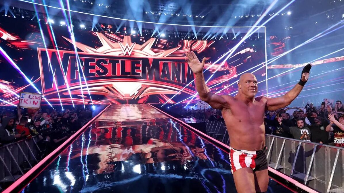 Wwe возвращение. Wwe wrestlemania 35. курт зехе рестлер. wwe рестлмания 35 фильм 2019. kurt angle wrestlemania 33.
