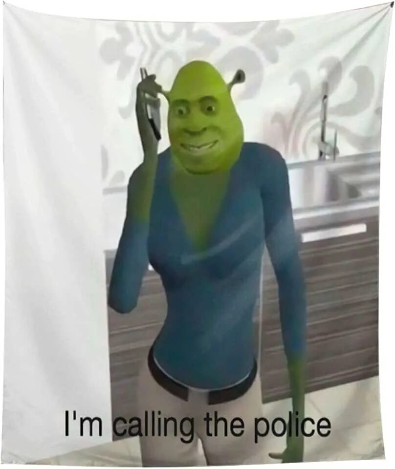 I him calling. I calling the Police Шрек. Шрек БЫКАНУЛ. Пикчи с Шреком для диалога. Шрек извините.