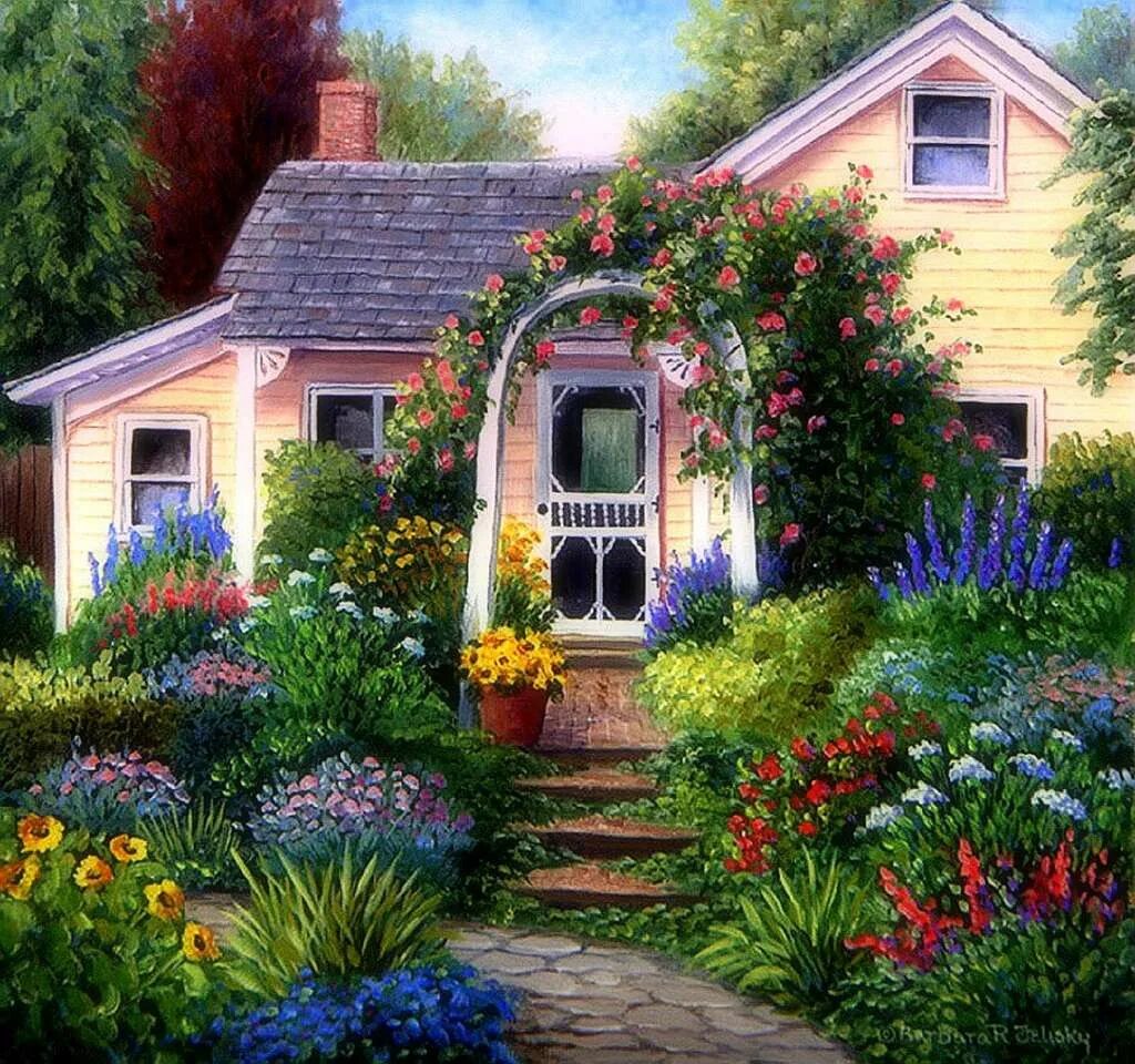 Картины загородных домов. Ники боэм nicky boehme. Картины загородных домов. Барбара фелиски (barbara rosbe felisky). Картины загородных домов.