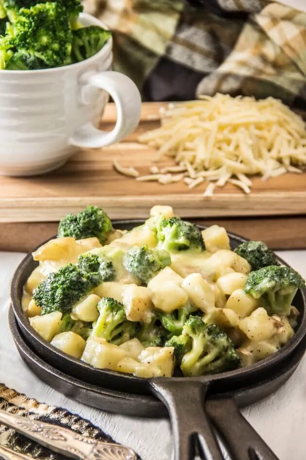 картофель с брокколи