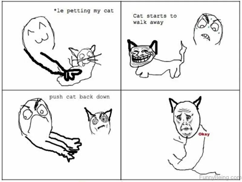 Cat start. Комиксы про котов. Catback Мем. Me petting my Cat meme. Rage Cat meme.