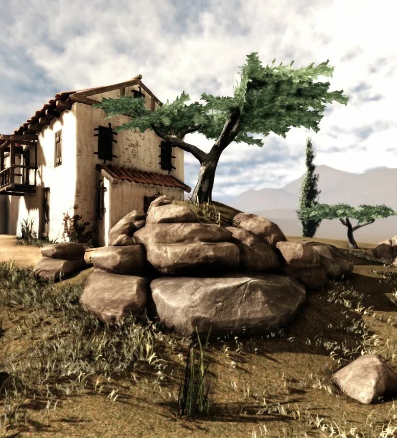 3д окружение. Кантри Вилладж. 3d environment. Семи реализм 3д environment. 3d Village.