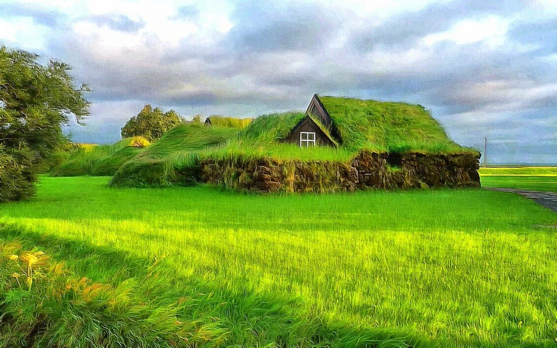 Окна холм. Green Hills зеленые холмы Ирландии. Грин Хаус Вилладж. Дом в поле. Домик в поле.