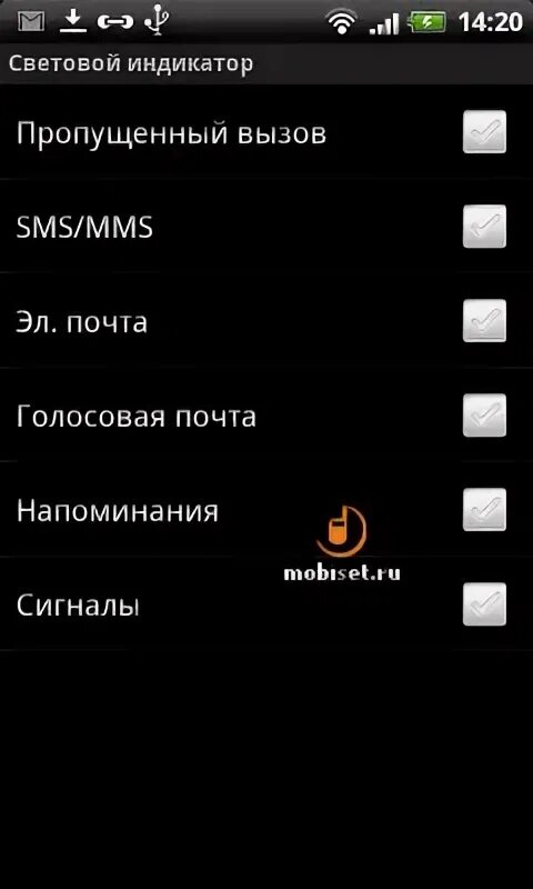 Индикатор пропущенного вызова. Индикатор пропущенного вызова