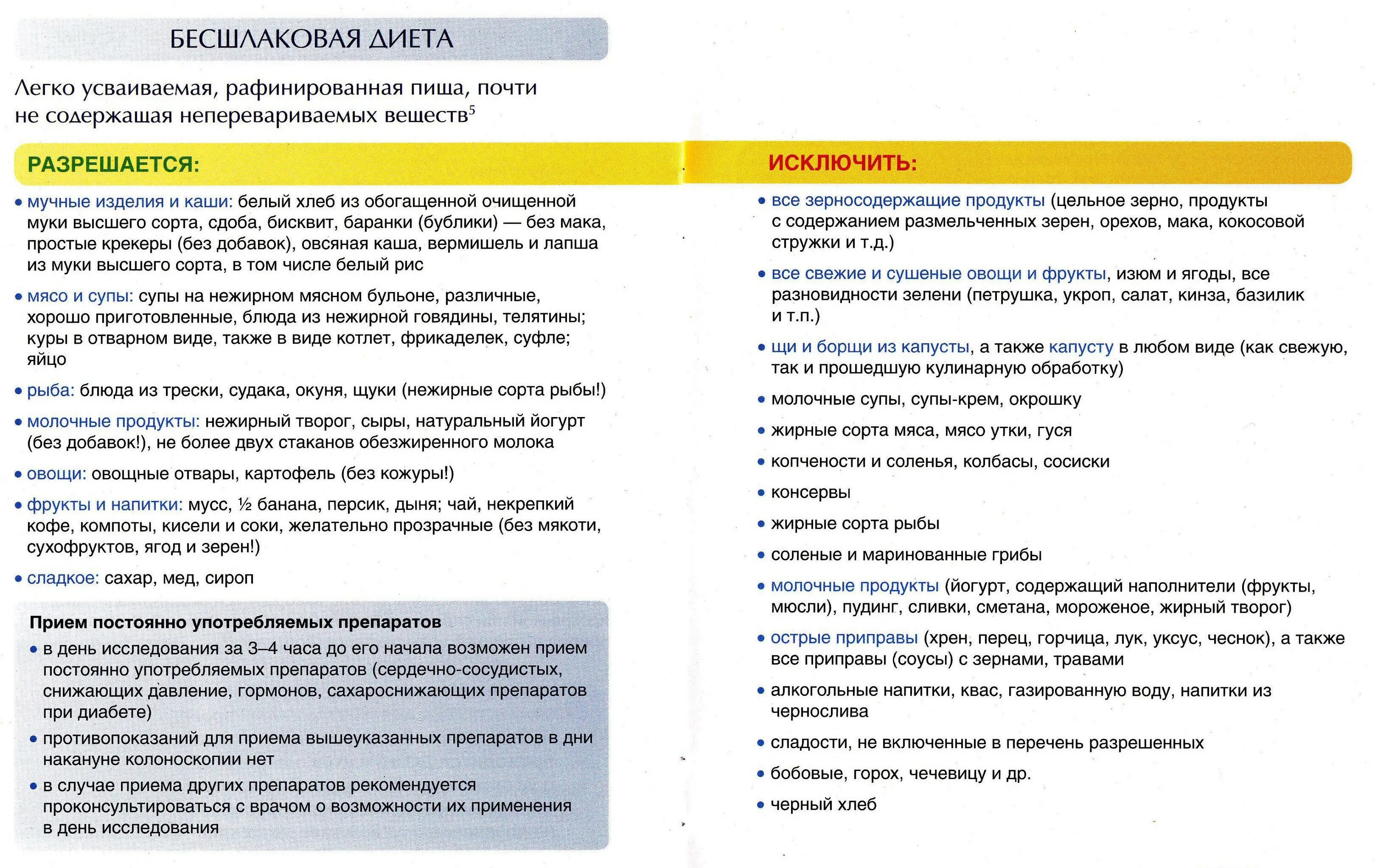 Меню при колоноскопии кишечника на 3 дня. Безшлаковое питание перед колоноскопией меню. бесшлаковая диета перед колоноскопией меню. подготовка к колоноскопии диета бесшлаковая. разрешенные продукты перед колоноскопией кишечника.