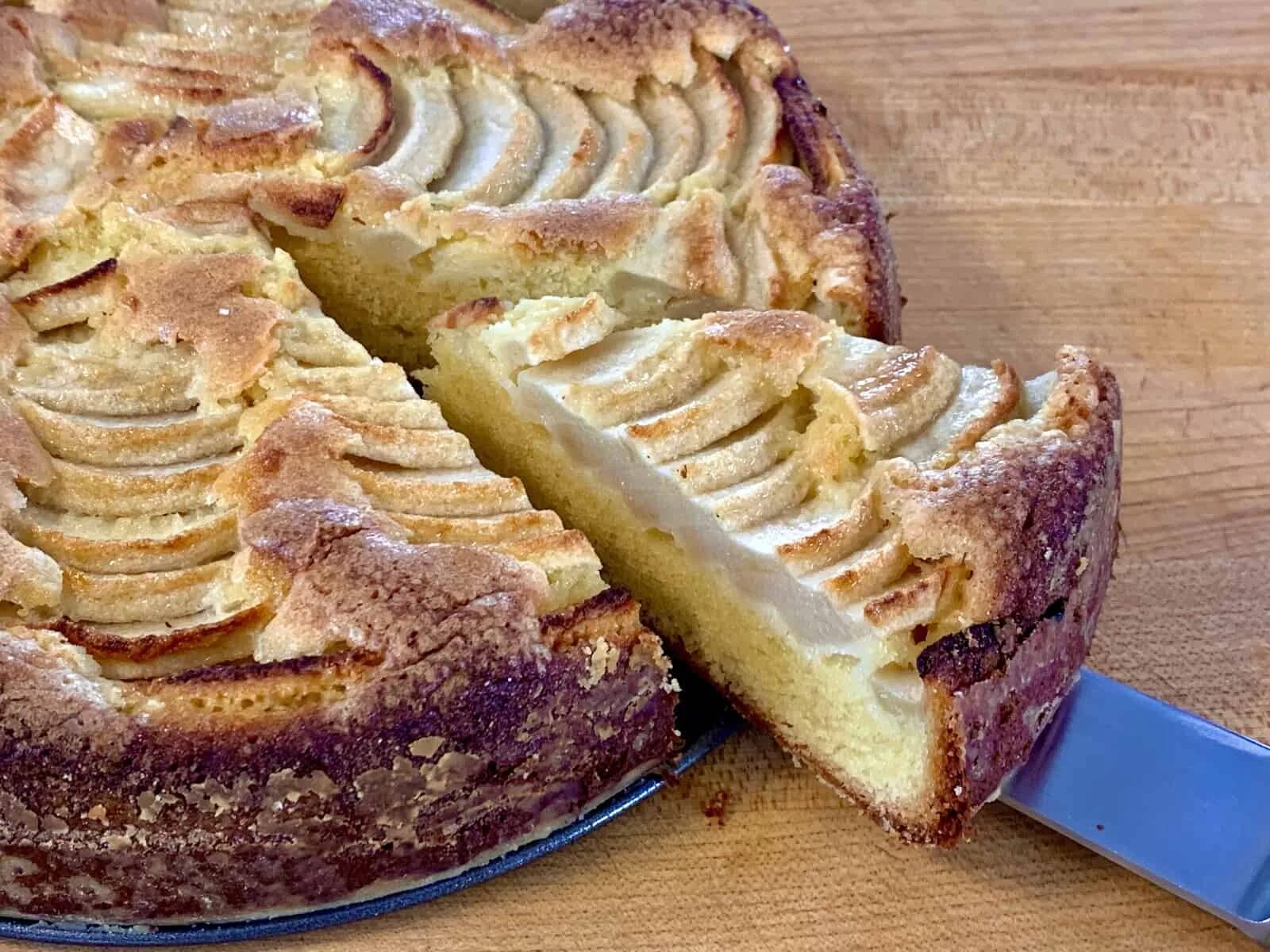 Баварский яблочный пирог. Апфелькухен Трентино. Apple Cake. Немецкий яблочный пирог