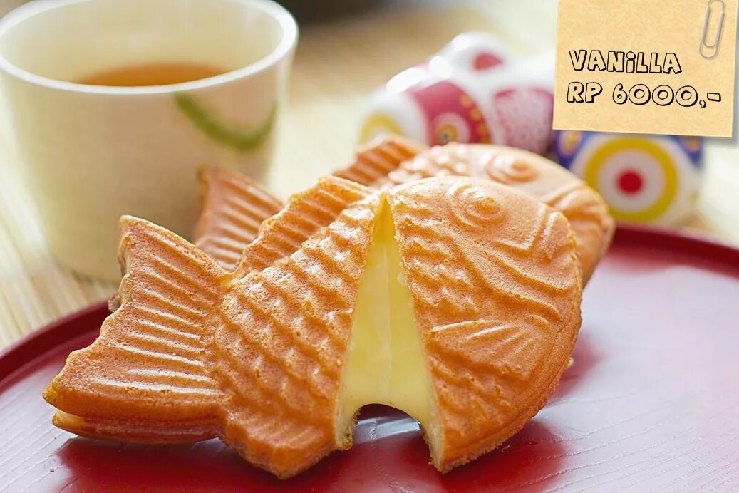 Пуноппан. Японские пирожки тайяки. Рыбки тайяки. Таяки с адзуки. Японское печенье рыбки тайяки.