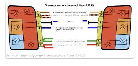 Нива 21213 фара схема