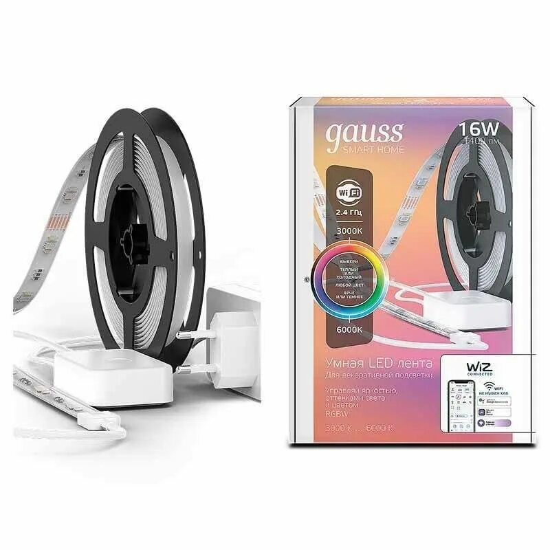 3 gauss. Gauss smart home 16w 1400lm 3000-6000к 100-240v ip20.