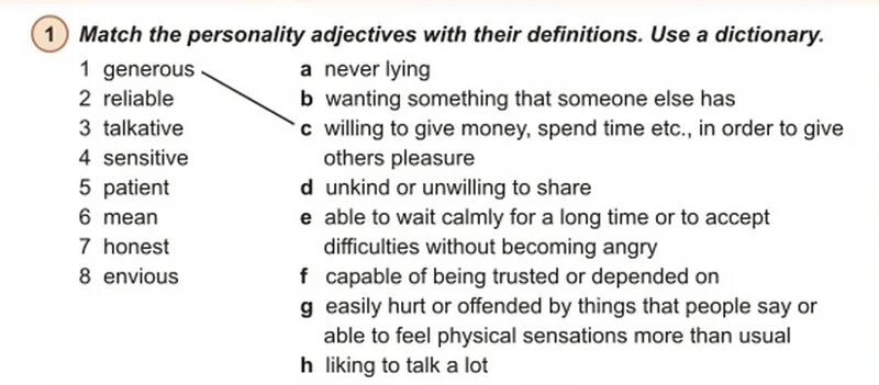 Adjectives of personality ответы. Match the adjectives to the Definitions. Match the adjectives to the Definitions ответ. Adjectives with personality.