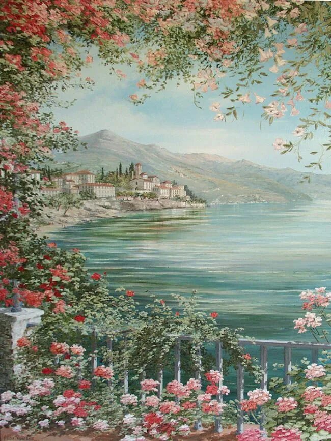 Фраска. Художник сценик. Пейзажи южной италии antonietta varallo. Anca bulgaru пионы. Аргентина пейзажи живопись.