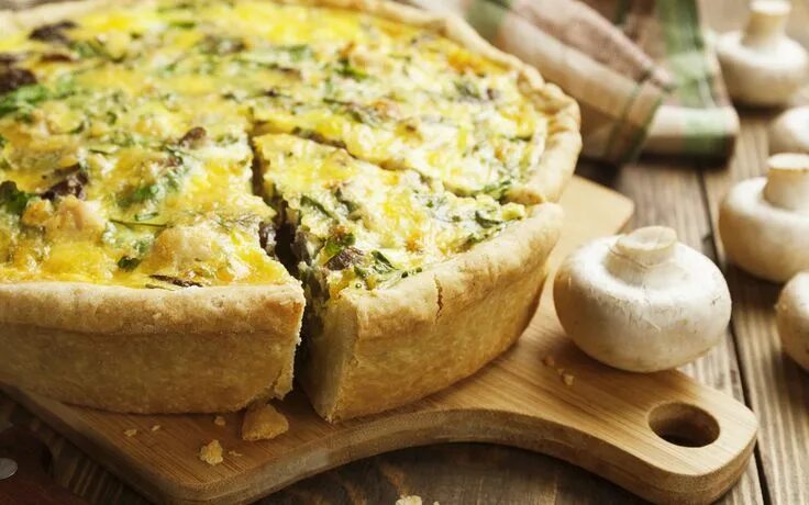Киш с грибами и сыром - кулинарный рецепт