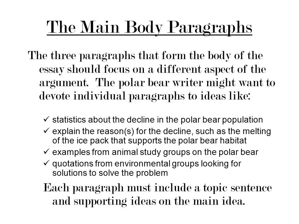 The main idea of paragraph a is. Main body paragraphs. main body essay. the main parts of paragraphs. argumentative paragraph.