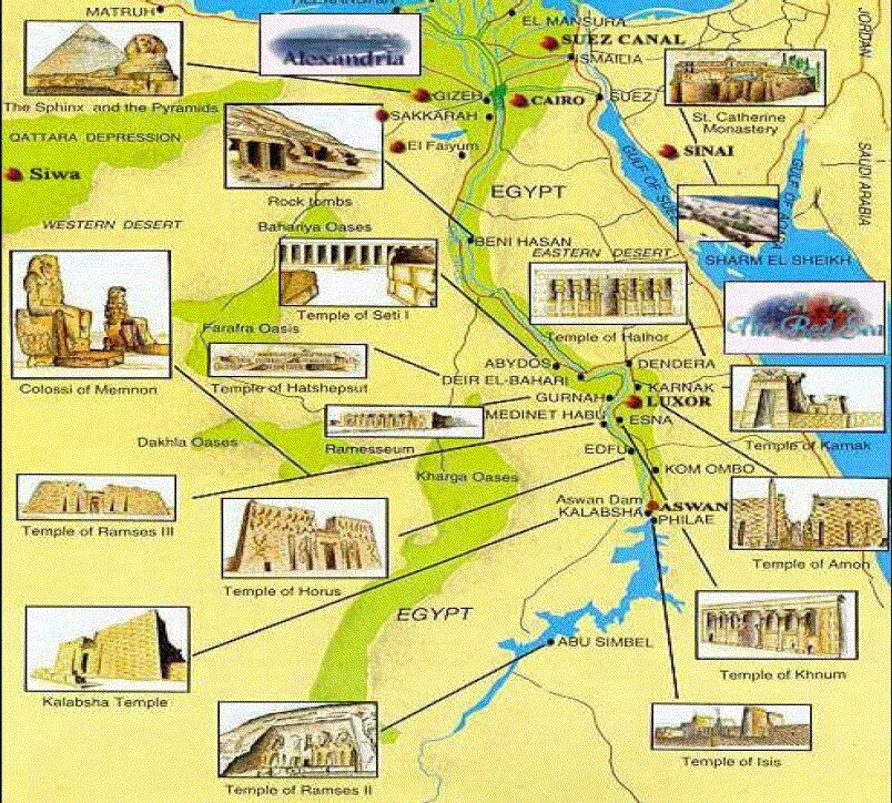 Луксор на карте древнего Египта. Достопримечательности Египта на карте. Египетские достопримечательности на карте. Карта древнего Египта с пирамидами. Луксор на карте