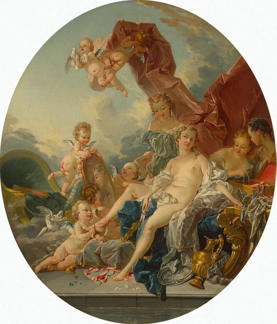 Мировые картины. "Туалет Венеры" Франсуа Буше (1703-1770). Франсуа Буше туалет Венеры. Франсуа Буше. Туалет Венеры. 1751 Г.. Франсуа Буше Триумф Венеры.