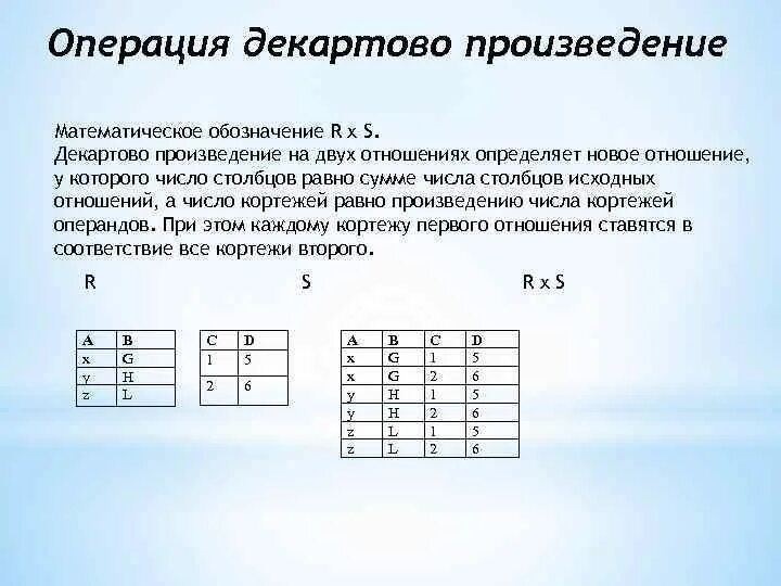Декартово произведение таблица истинности. Операция декартово произведение. Декартово произведение двух отношений это. Декартово произведение обозначение.