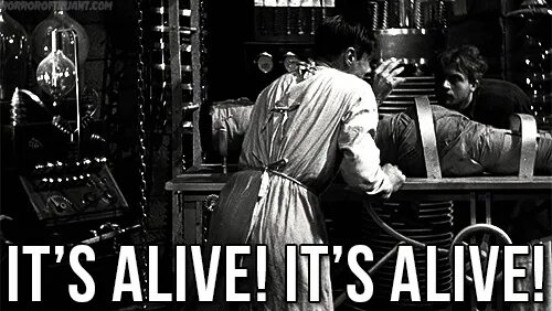 Will be alive. Доктор Франкенштейн it's Alive. Франкенштейн ИТС Элайв. Доктор Франкенштейн оно живое.
