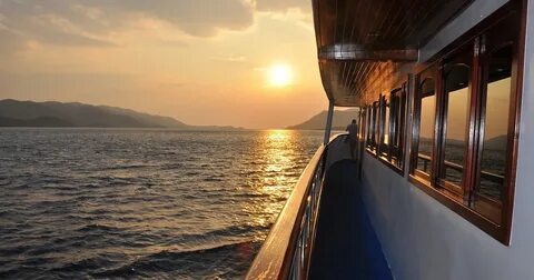 Вид с корабля на море