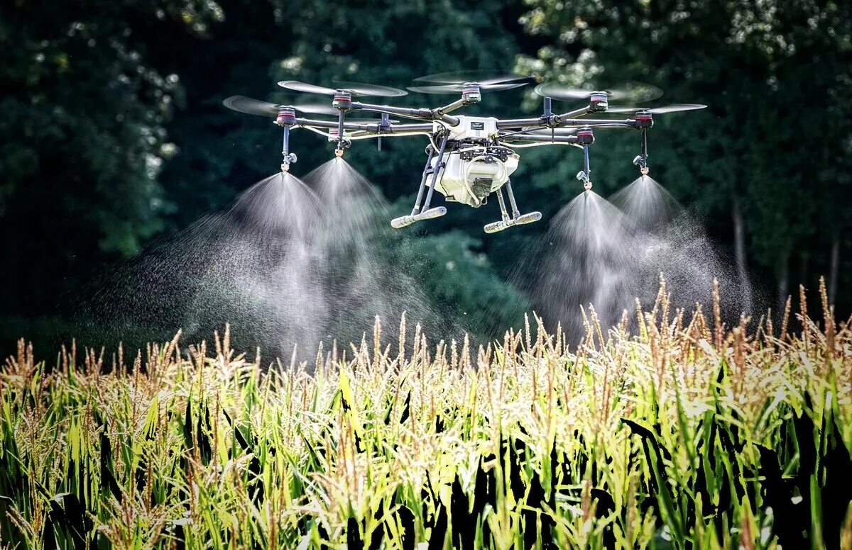 Какие фирмы внедряют мультикоптеры в сельское хозяйство. Агродроны DJI. АГРОДРОН (БПЛА) – опрыскиватель. DGI дрон т30. АГРОДРОН DJI Agras t30.