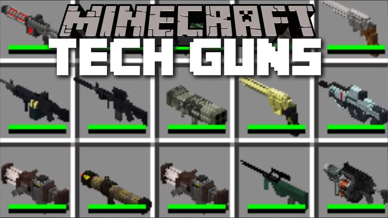 Мод на оружие TECHGUNS. Мода. Моды на майнкрафт. Оружие на версию 1.19