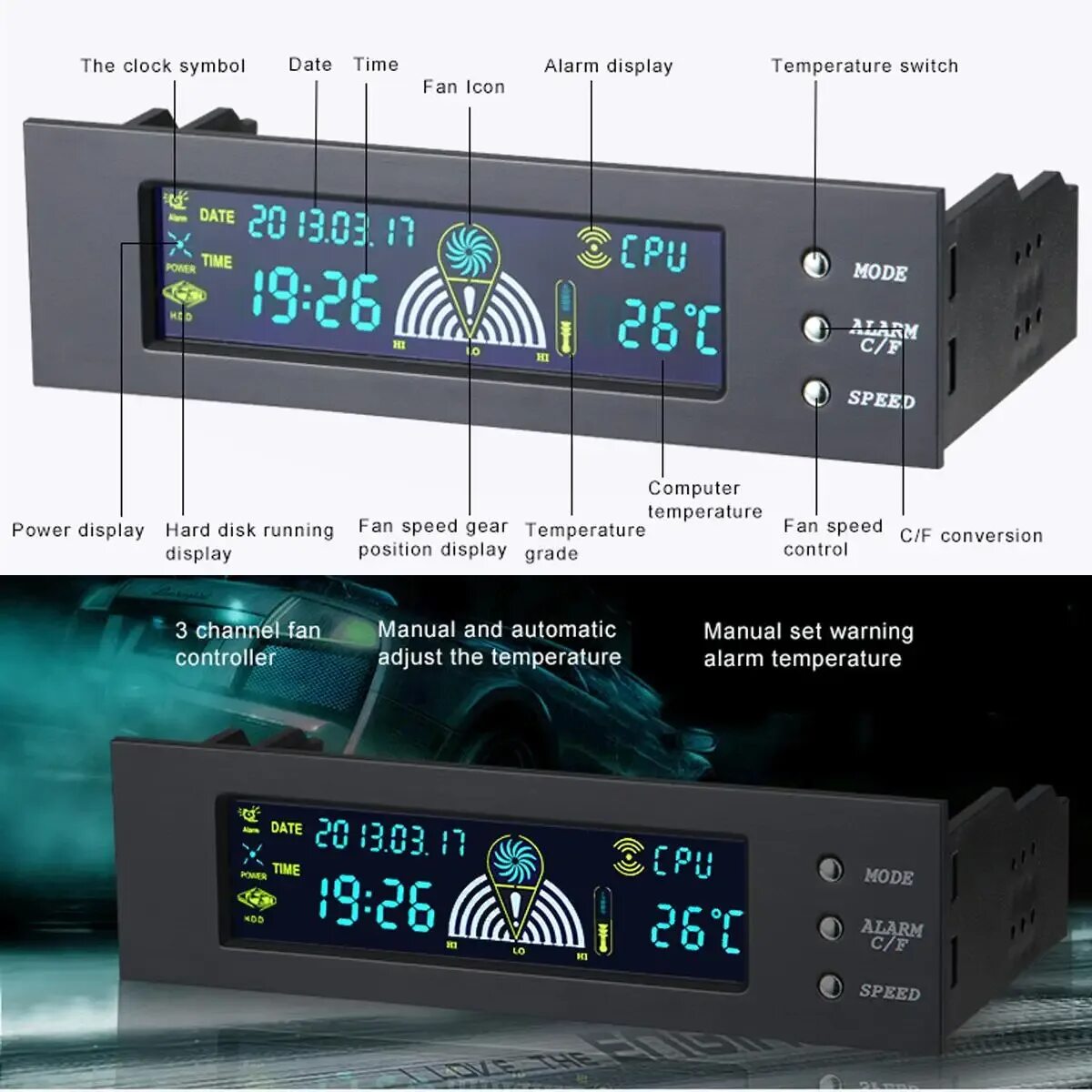 Fan Controller 5.25 дюйма. Реобас для вентиляторов в ПК 5.25. Контроллер вентиляторов (реобас) STM Fan Master (5.25", 3-Ch Fan), Black. 5,25 Панель контроллер вентилятора. Экран температуры компьютера