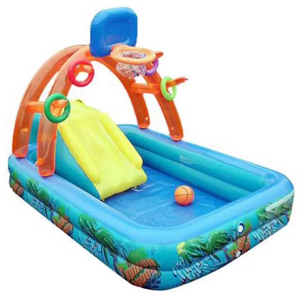 Горка для бассейна. Игровой центр bouncejam bestway 180x86 см. Игровой центр bestway volcano splash island 53063. Бассейн с горками для детей. Игровой центр intex rainbow ring play center 57453.