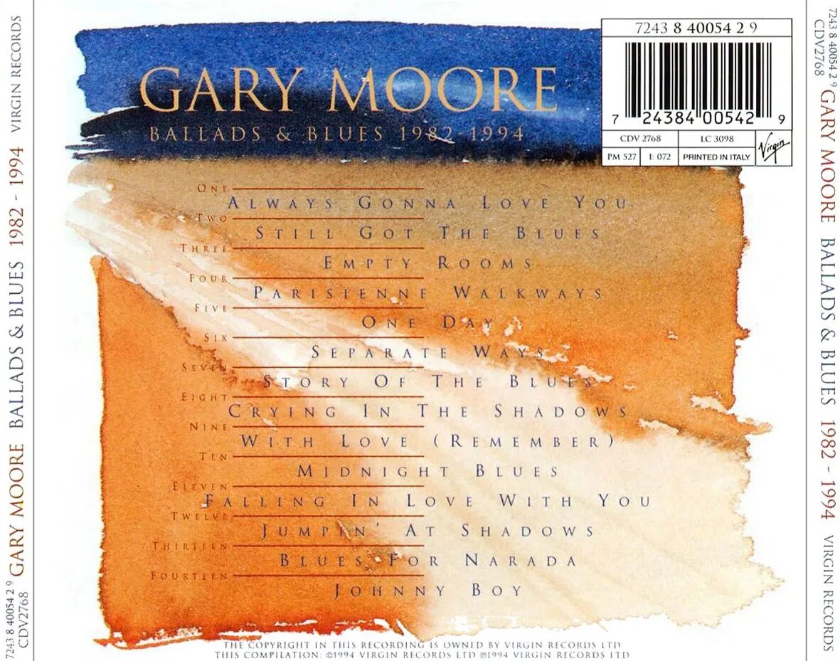 Gary Moore 1994. Gary Moore Ballads Blues. Gary Moore Blues & Ballads 2cd обложки. Gary Moore Ballads and Blues 1994.