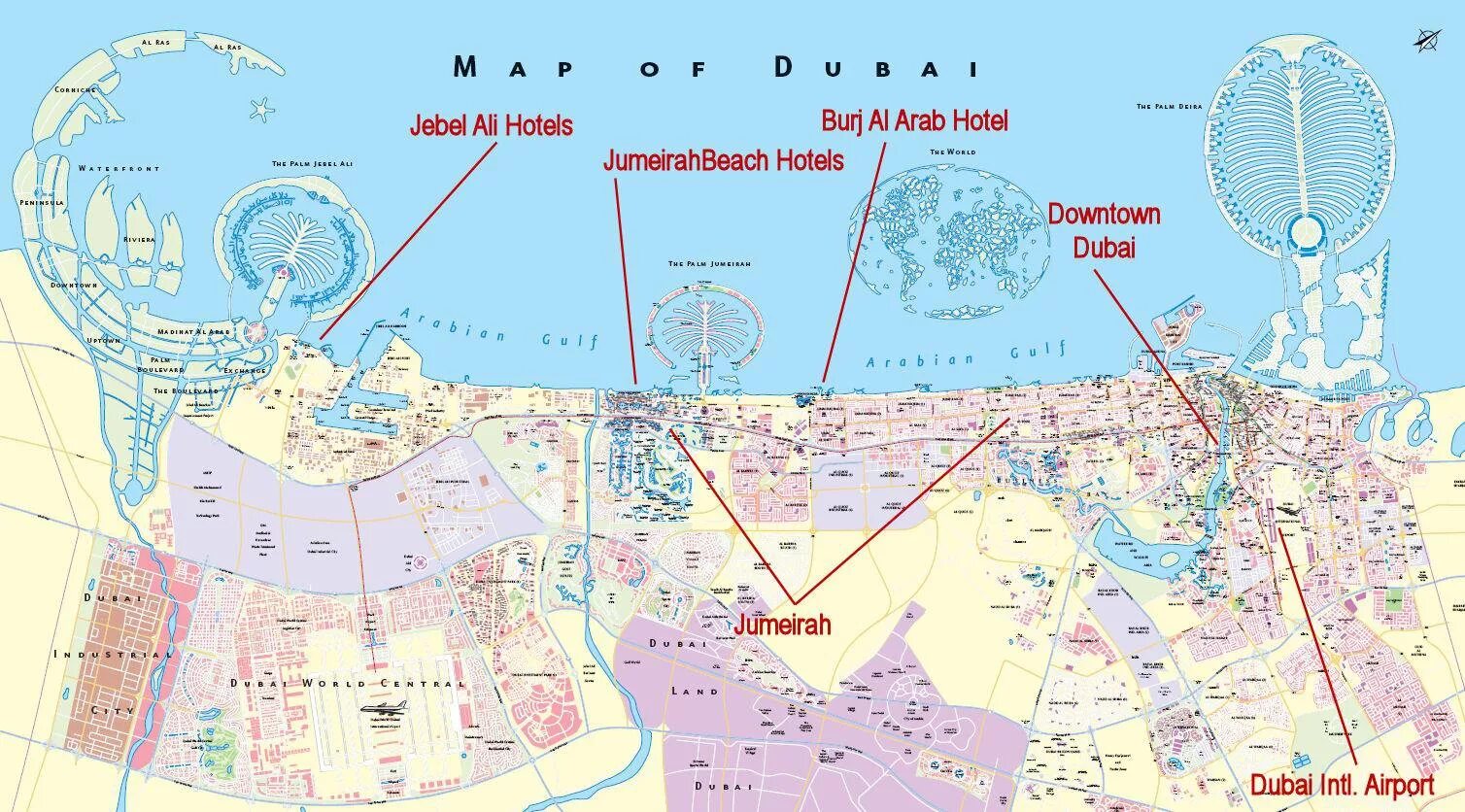 Достопримечательности дубая на карте на русском. Карта Дубая с районами и достопримечательностями на русском. Карта Дубай с районами на карте. Районы Дубая на карте.
