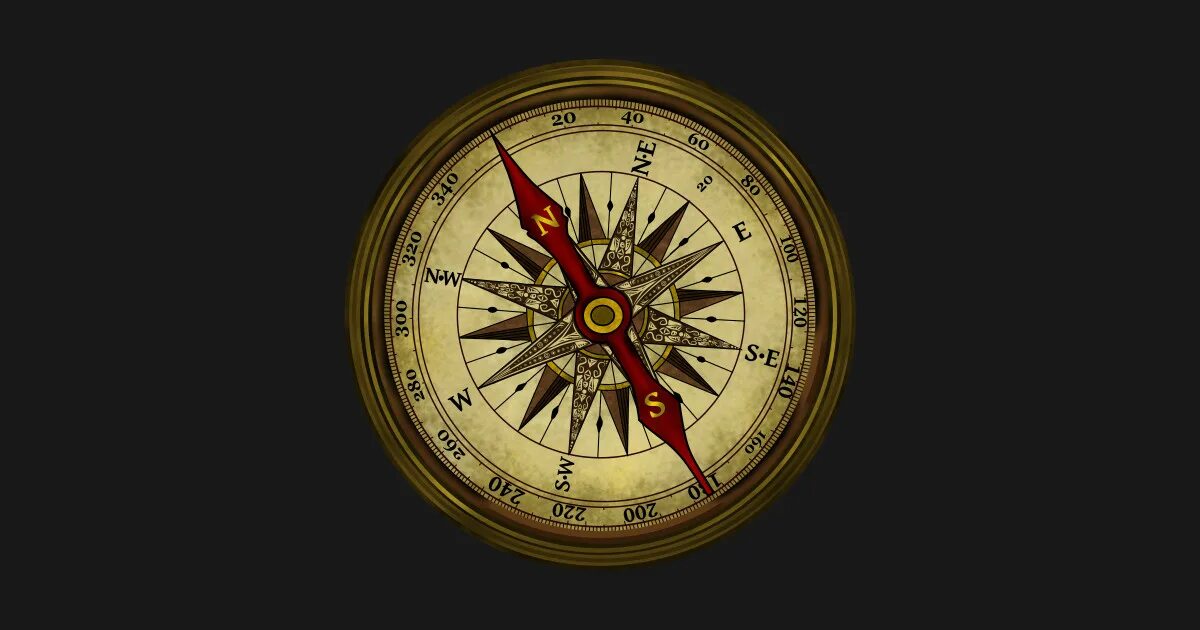Компас Эйнштейна-Аншютца. Старинный компас. Самый красивый компас. Старинный компас арт.