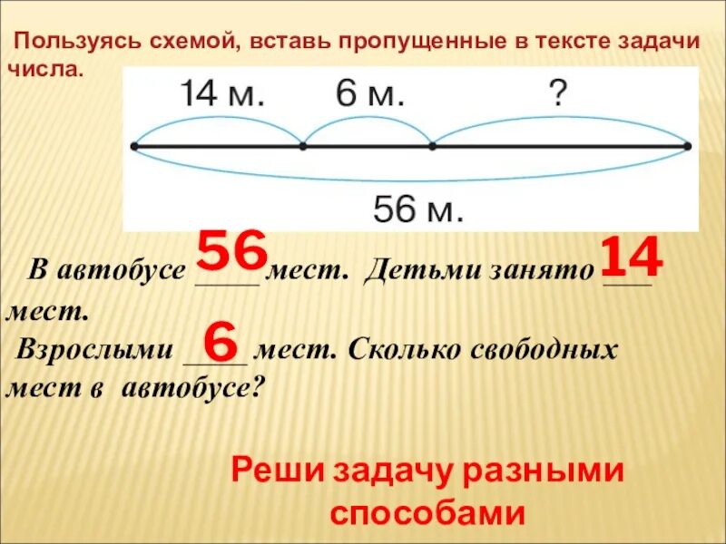 Используй сколько необходимо один. Пользуясь схемой. Вставить пропущенные числа в текст. Впиши пропущенные в тексте задачи числа используя. Используя схему и задания.