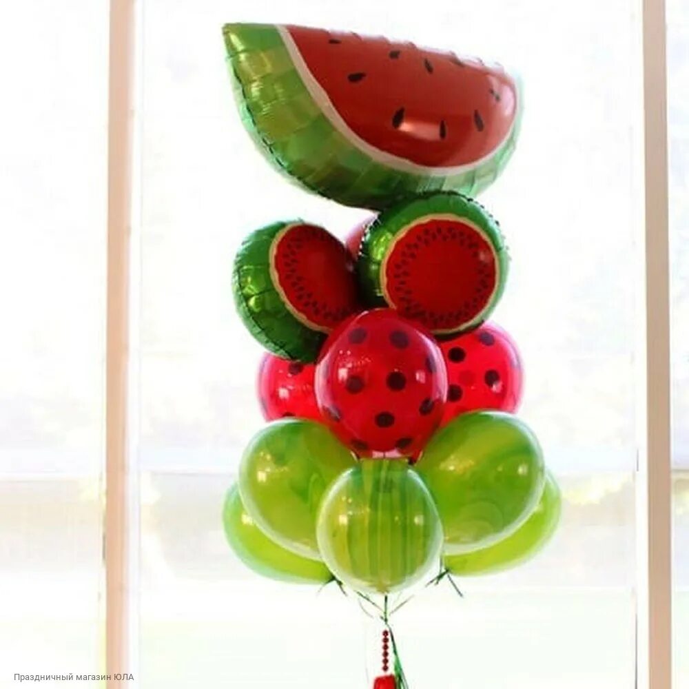 Воздушные шары фрукты. Шары Арбуз. Шарики в арбузном стиле. Воздушный шар в форме фруктов.