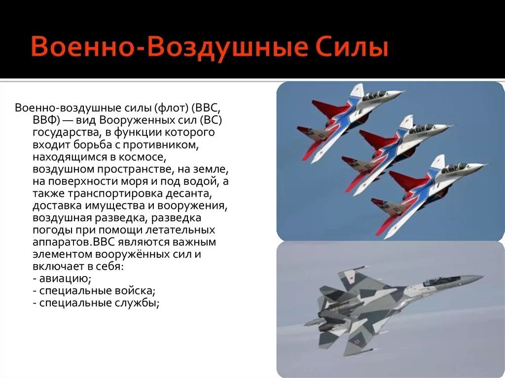 Военно воздушные задачи. Военно воздушные силы армии РФ кратко. Военно-воздушные силы (ВВС). ВВС история создания. Воздушные войска информация.