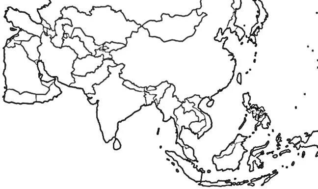 Контурная карта азии 10 класс