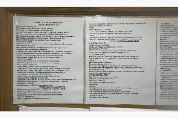 полный список грехов для исповеди мужчина