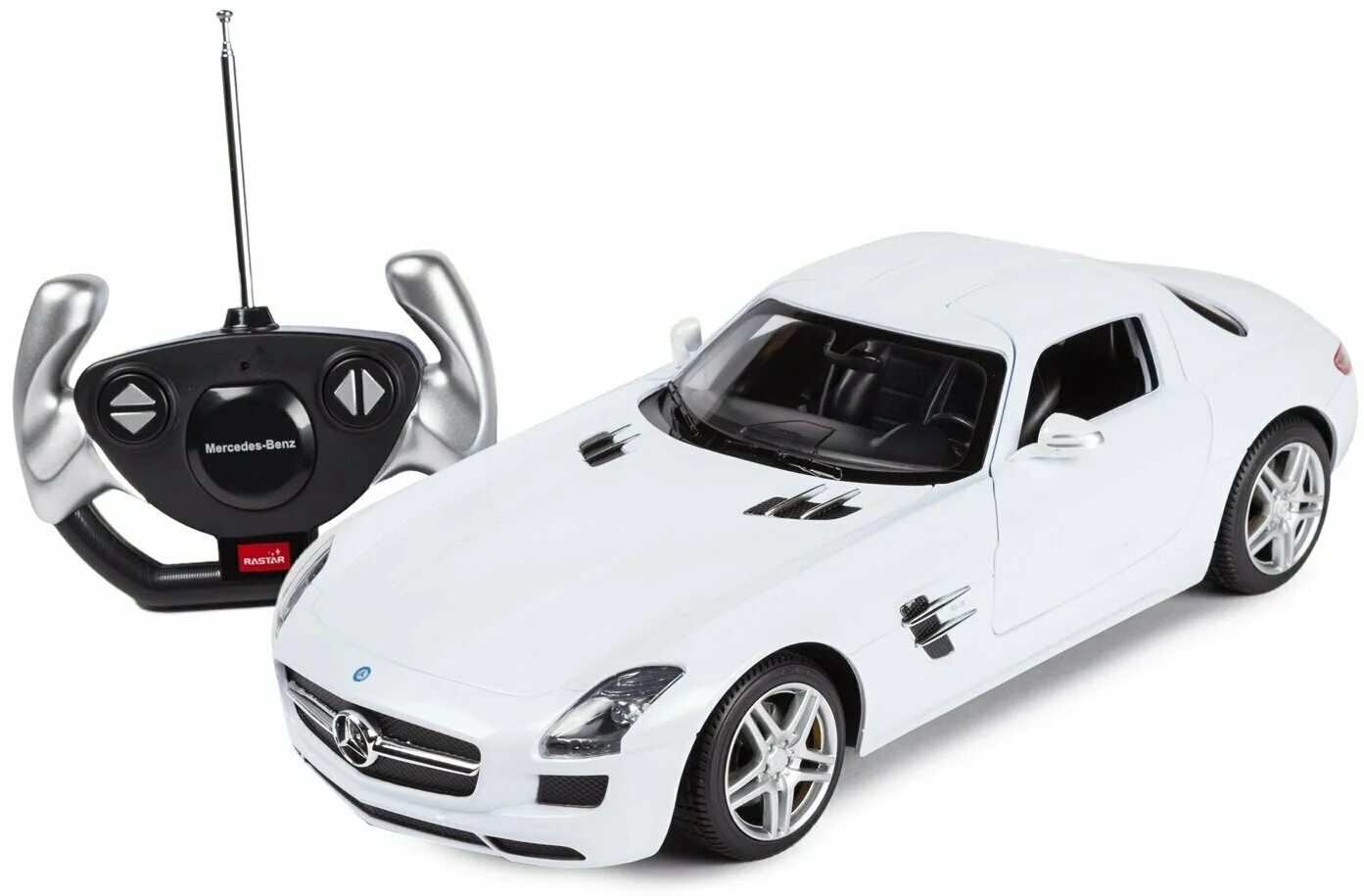 Машинка сочи купить. Rastar Mercedes SLS AMG 1:14. Rastar Mercedes. Машина р/у 1:14 Mercedes-Benz SLS AMG, цвет серебряный 40mhz. Мерседес на радиоуправлении 27mhz.