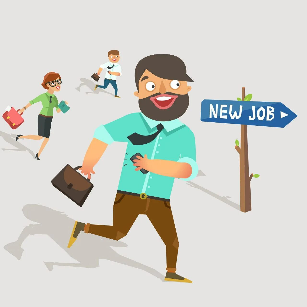 New work start. Флэт арт job. Change job. Job offer векторный рисунок. Changing jobs.