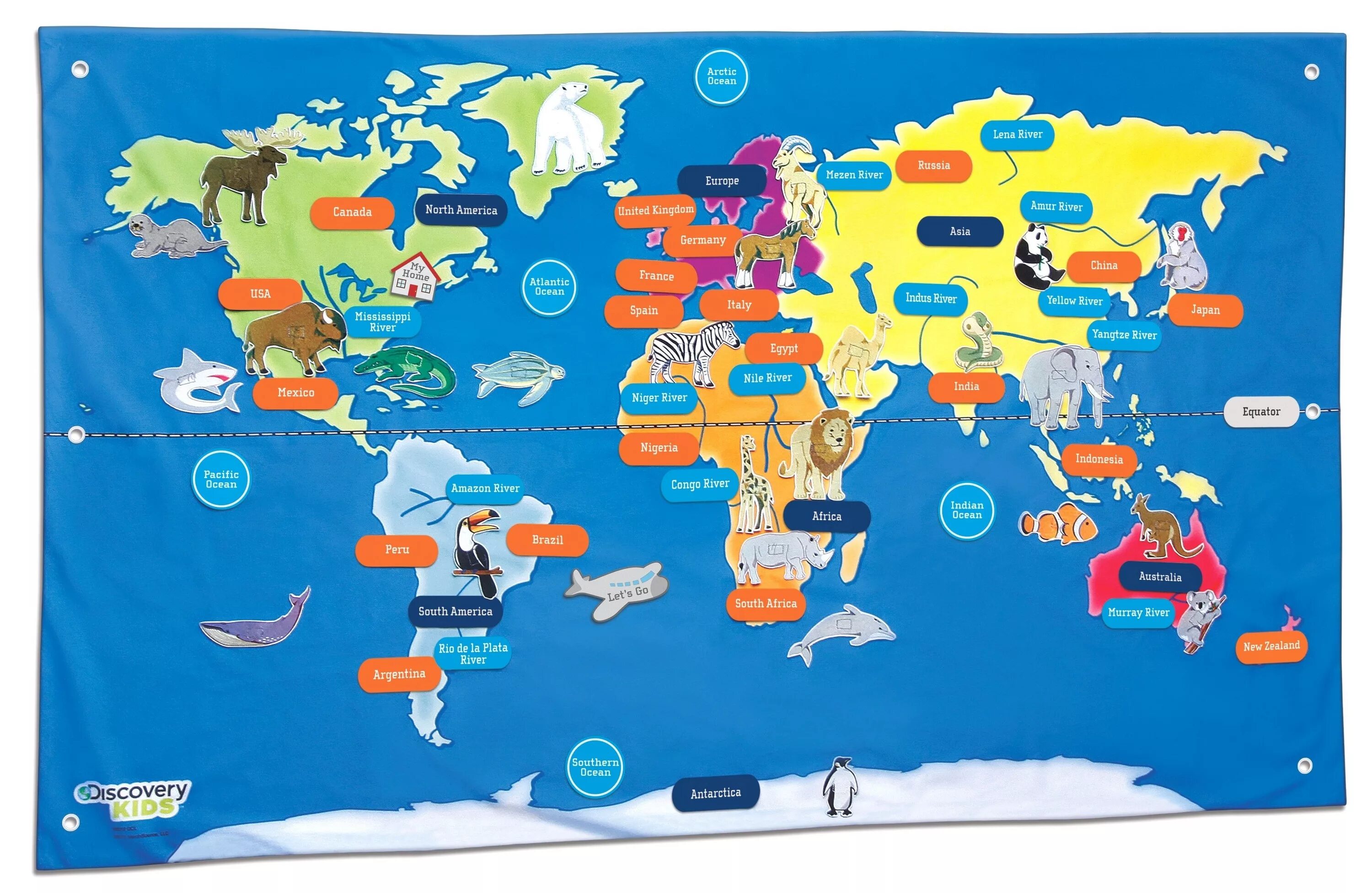 Countries для детей. World Map for Kids Countries.