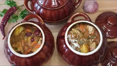 Баранина с овощами в горшочке в духовке