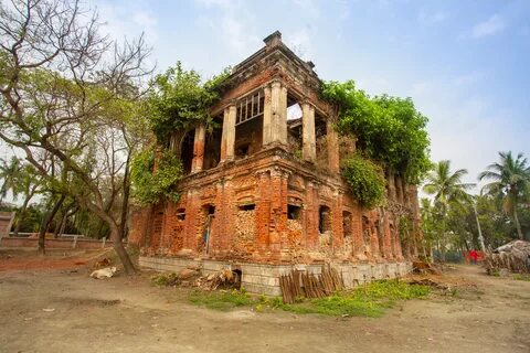 Side views of Haricharan Zamindar Bari at Shyamnagar upazila, Satkhira, Ban...