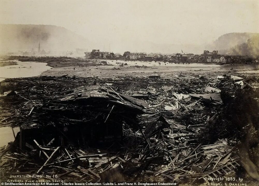 1889 событие. 1889: Потоп в Джонстауне. Наводнение. Разрушение города.