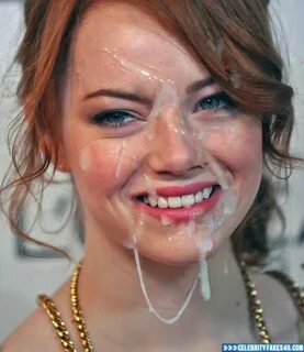 Emma Stone Fake, Cum Facial, Cumshot, Porn. 