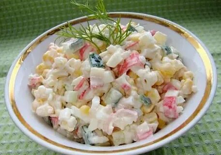 Салат креветки огурец яйцо крабовые палочки