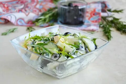 Салат с огурцом и сыром рецепты