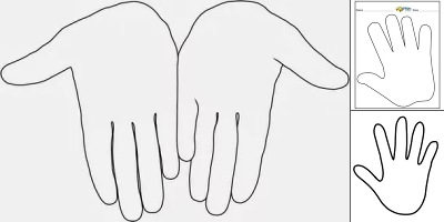 шаблон ладошка детская распечатать