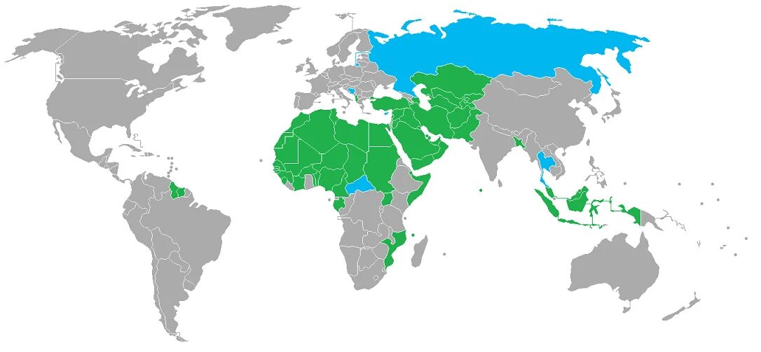 Федерации в мире. OIC. OIC список стран. OIC на английском.