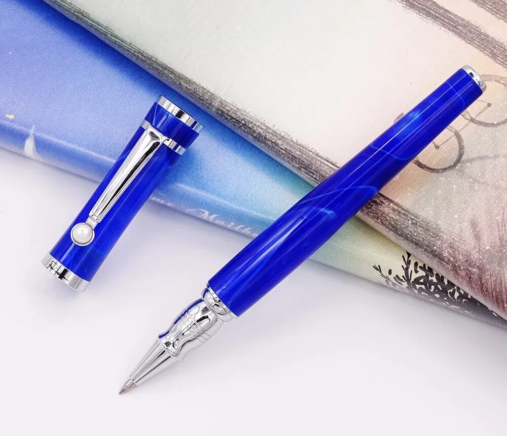Ручки письменные. Стильные письменные ручки. Акриловые ручки. Ручки с биополимерными чернилами. Ручка синяя красивая